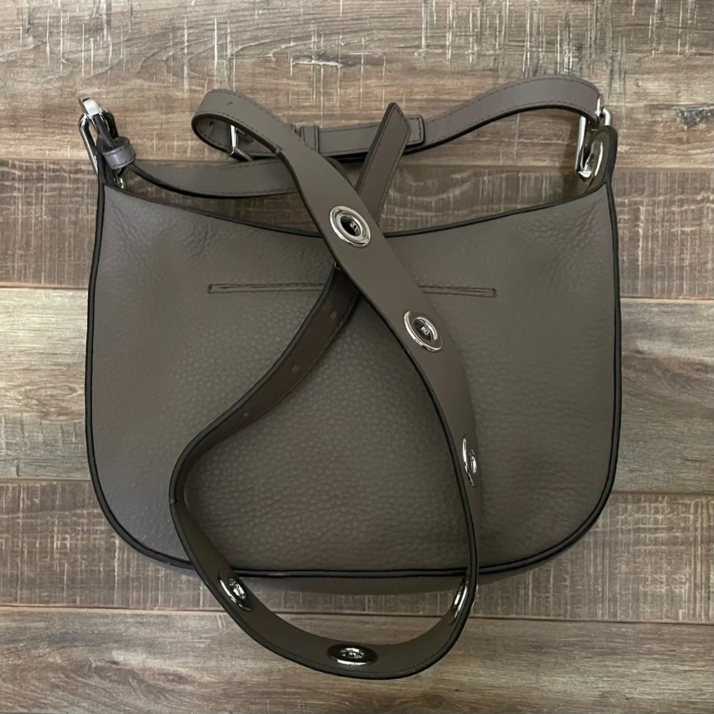 Michael Kors cinder color pebble Leather Shoulder Bag. new with tags